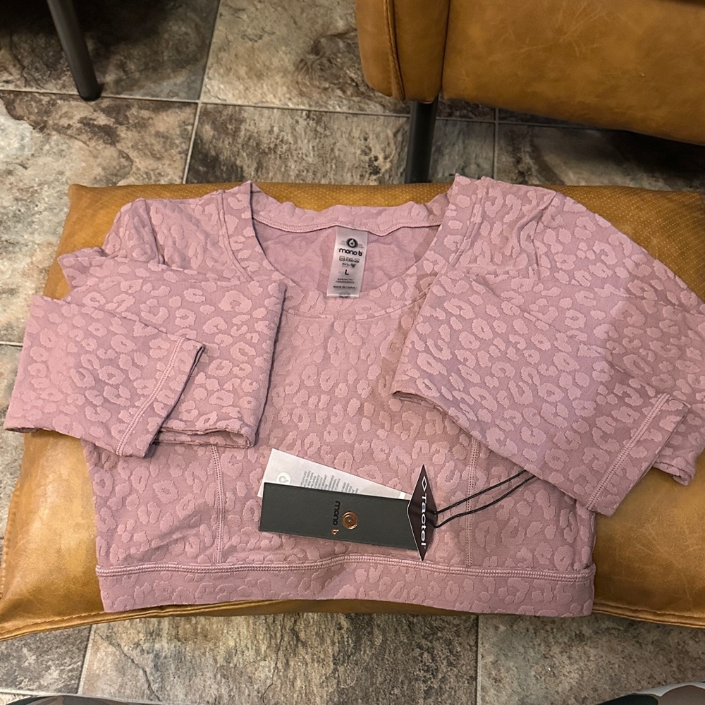 Pink Leopard Print Cropped Sweater